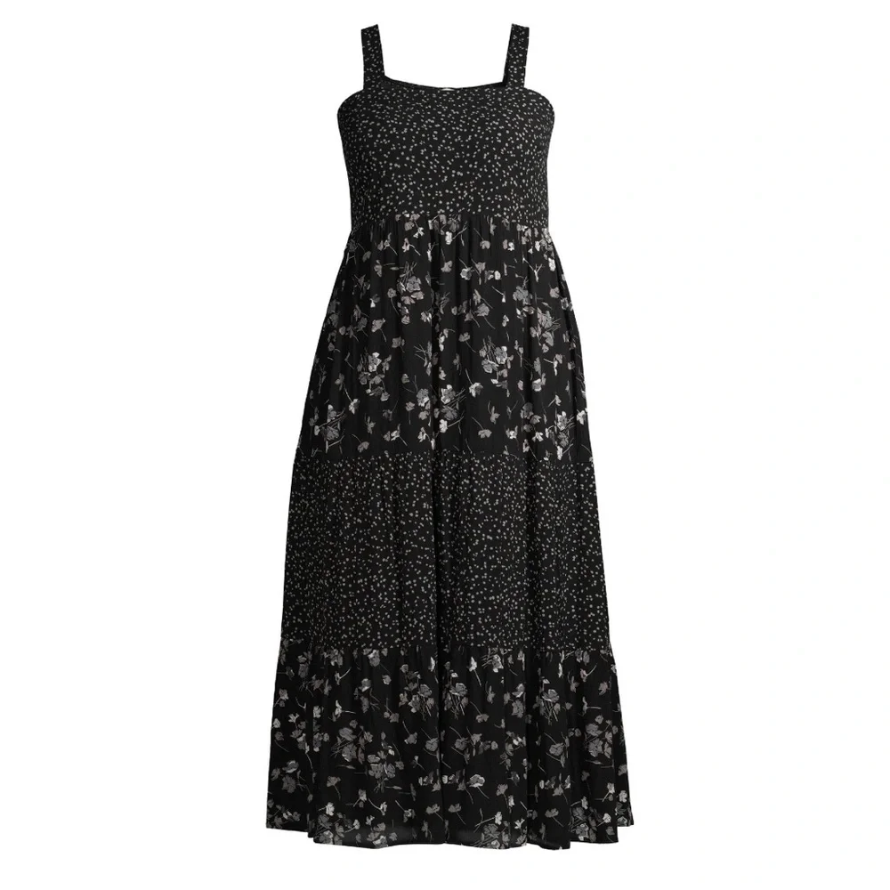 TERRA & SKY Women's Plus Twin Printed Tiered Maxi Dress
Size XXL (20W-22W) - Picture 1 of 10